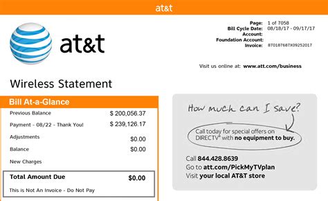 View Your AT&T Bill .